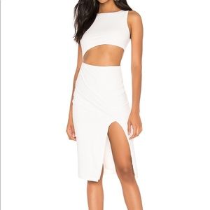 Revolve Superdown Amira Cut Out Dress Midi